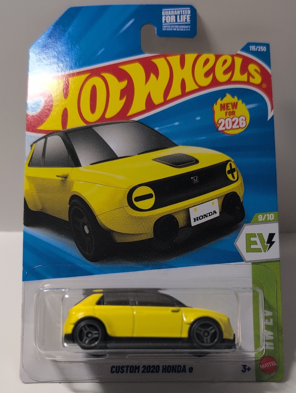 Hot Wheels Custom 2020 Honda E HW EV Yellow Red Mattel  NEW Ships In Box